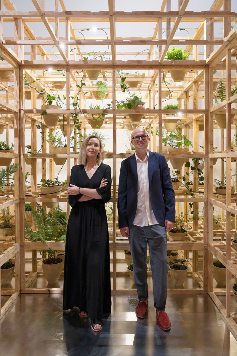 Press kit | 4232-10 - Press release | POLISH PAVILION Inaugurates Immersive Installation 'GREENHOUSE SILENT DISCO' at 23rd Triennale Milano International Exhibition - Organising institutions:  					Adam Mickiewicz Institute, Architecture Museum in Wrocław - Event + Exhibition - <p style="">Małgorzata Devosges-Cuber and Michał Duda, curators of the Polish Pavilion</p> - Photo credit:  Paolo Riolzi 