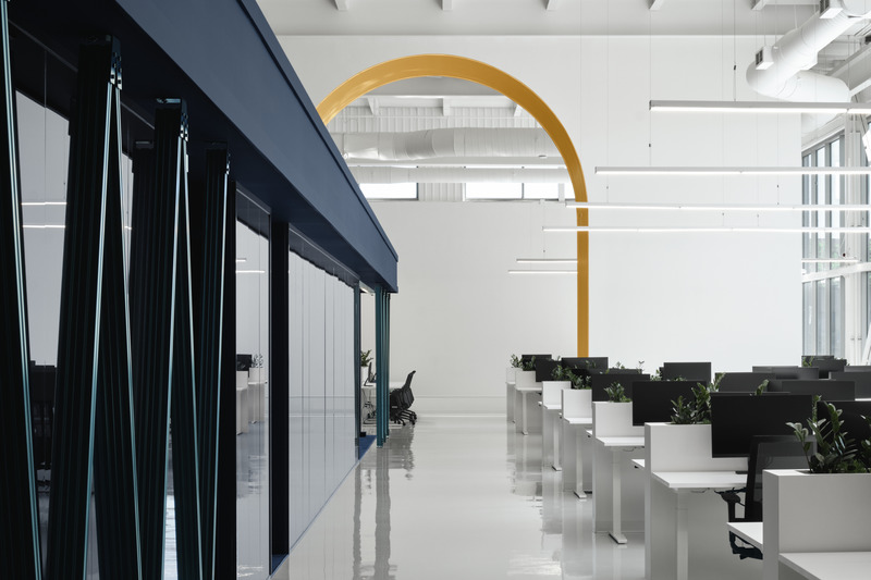 Press kit | 5174-03 - Press release | Blanchette Architectes Designs New Vention Office Space Inspired by Cities - Blanchette Architectes, Groupe Manovra & Vention - Commercial Architecture - Photo credit: Alex Lesage