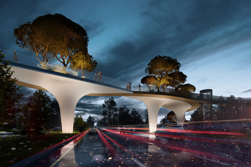 Dossier de presse | 4008-02 - Communiqué de presse | Pedestrian Green Bridge in Almaty - ATRIUM - Architecture institutionnelle - Crédit photo : atrium studio