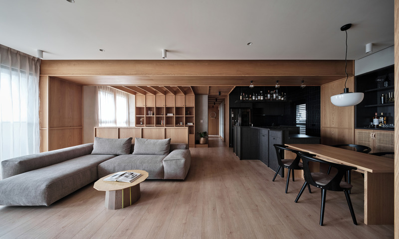 Dossier de presse | 6099-01 - Communiqué de presse | fws_work Brings a Sense of Tranquility into an Apartment in Taiwan - fws_work - Design d’intérieur résidentiel - Crédit photo : Suiyu Studio