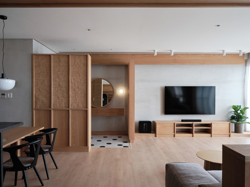 Dossier de presse | 6099-01 - Communiqué de presse | fws_work Brings a Sense of Tranquility into an Apartment in Taiwan - fws_work - Design d’intérieur résidentiel - Crédit photo : Suiyu Studio