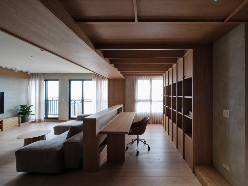 Dossier de presse | 6099-01 - Communiqué de presse | fws_work Brings a Sense of Tranquility into an Apartment in Taiwan - fws_work - Design d’intérieur résidentiel - Crédit photo : Suiyu Studio