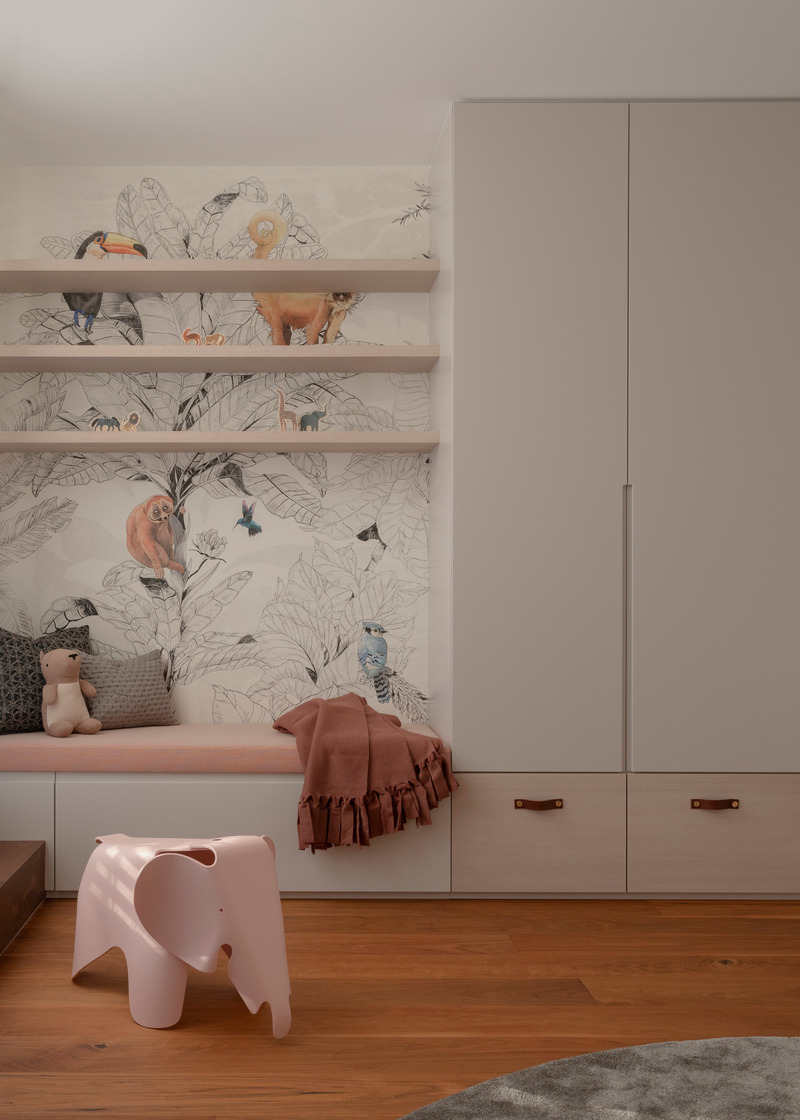 Dossier de presse | 5356-04 - Communiqué de presse | Penthouse O - destilat design studio - Design d’intérieur résidentiel - kiddies room - Crédit photo : Jürgen Grünwald
