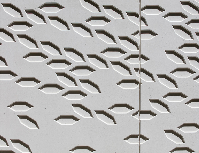 Press kit | 1057-12 - Press release | College St-Hilaire Expansion - KANVA - Institutional Architecture - Details of the foliage pattern on the facade - Photo credit: James Brittain