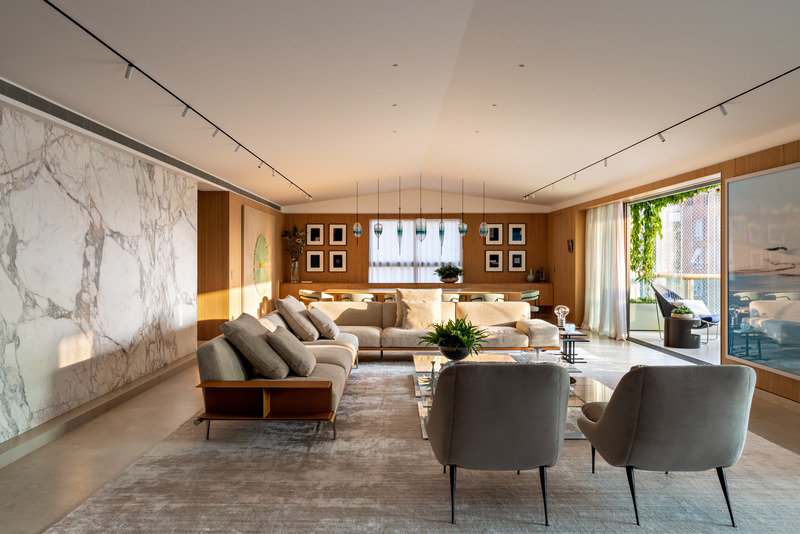 Dossier de presse | 3039-03 - Communiqué de presse | Gar Apartment - Coletivo Arquitetos - Design d’intérieur résidentiel - Living Room  - Crédit photo : Fran Parente