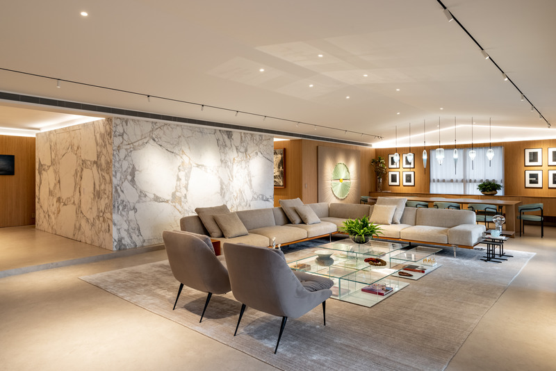 Dossier de presse | 3039-03 - Communiqué de presse | Gar Apartment - Coletivo Arquitetos - Design d’intérieur résidentiel - Living room  - Crédit photo : Fran Parente