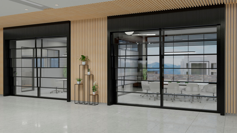 Dossier de presse | 6457-01 - Communiqué de presse | Le futur est clair. Prisma, la nouvelle cloison acoustique en verre de Skyfold - Skyfold - Architecture commerciale - Prisma_Flexible Sapce_3 walls down  - Crédit photo : Skyline Innovations