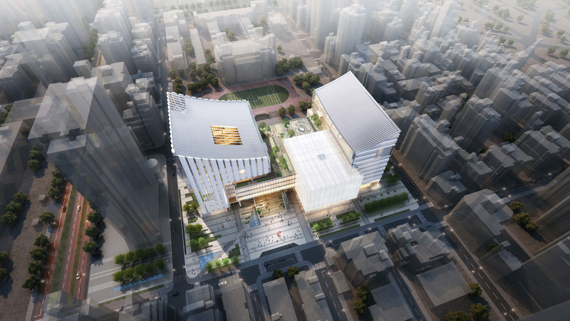 Dossier de presse | 6292-01 - Communiqué de presse | KRIS YAO | ARTECH Received 2022 Architizer A+ Firm Award – Best in Asia - KRIS YAO | ARTECH - Concours - Taipei City Music Center and Library sits amidst the alleys of Taipei City and offers local citizens a free and public space to spend time in. - Crédit photo : KRIS YAO | ARTECH