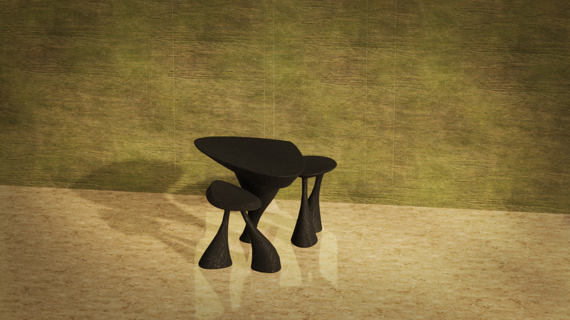 Press kit | 6388-01 - Press release | Characters, Japanese Calligraphy-Inspired Furniture - SABI by Sabina Blasiotti - Product - Photo credit: SABI by Sabina Blasiotti
