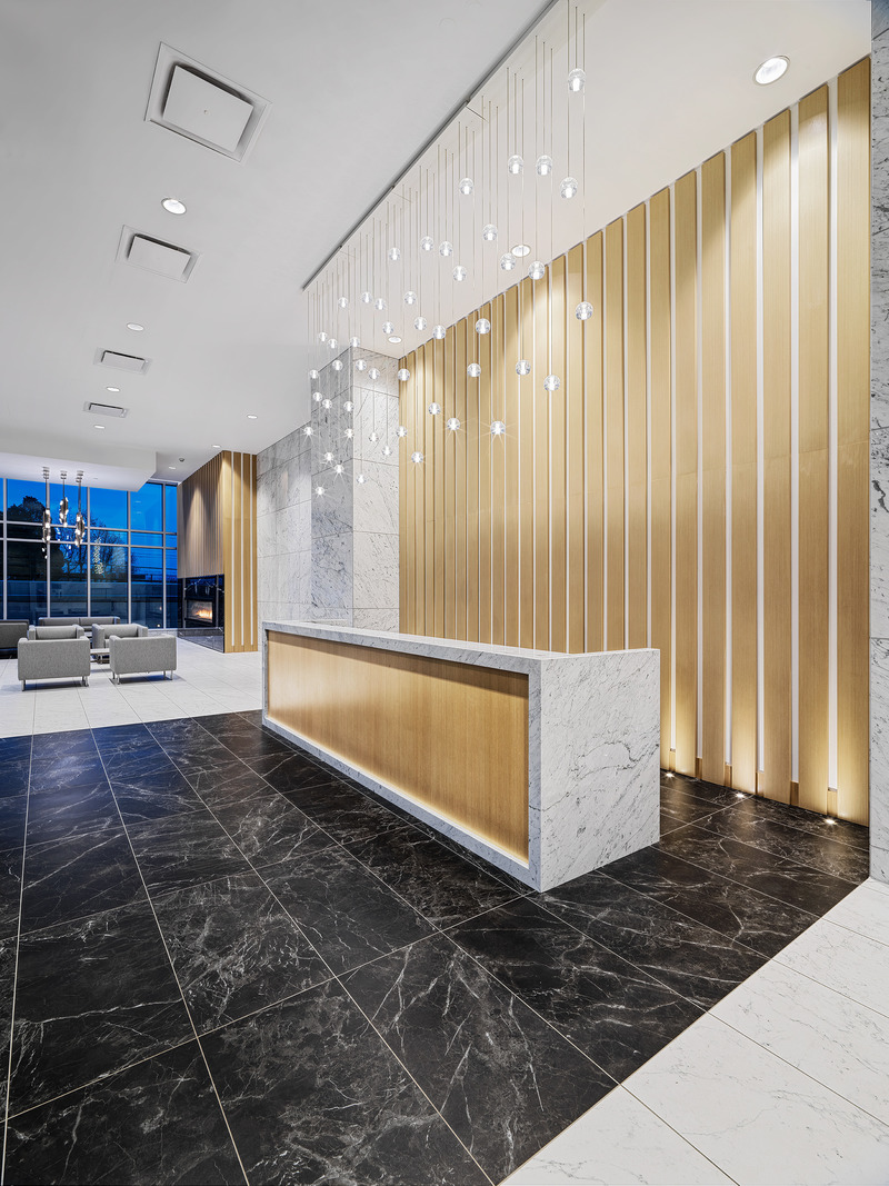 Dossier de presse | 2973-02 - Communiqué de presse | IDIBC Announces 2022 Awards of Excellence Recipients - Interior Designers Institute of British Columbia - Design d’intérieur commercial -    IDIBC Award of Merit: Cristina Oberti RID IDIBC; Solo District - Cirrus, Burnaby BC; Multi-Residential &amp; Sales (Marketing) Centre Category    - Crédit photo :  John Sinal Photography 