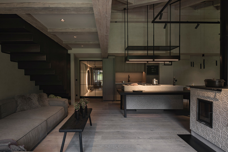 Press kit | 5356-05 - Press release | Apartment K - destilat Design Studio - Residential Interior Design - living room/kitchen - Photo credit: Monika Nguyen