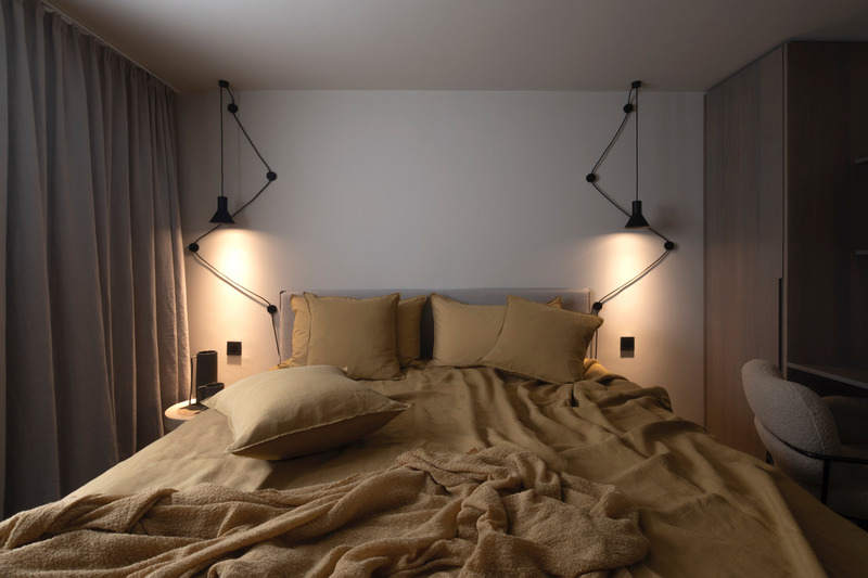 Press kit | 5356-05 - Press release | Apartment K - destilat Design Studio - Residential Interior Design - guestroom - Photo credit: Monika Nguyen