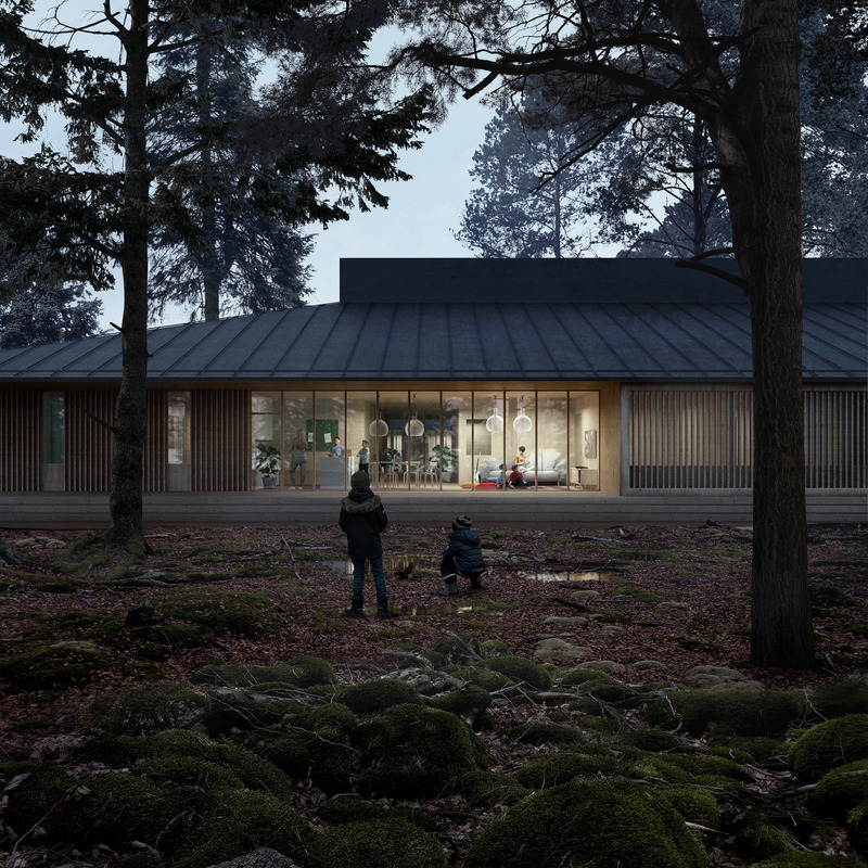 Press kit | 6483-01 - Press release | Brick Visual Celebrates its 10th Anniversary - Brick Visual - Multimedia Design - Lagmansgården School, client: Anttinen Oiva Architects - Photo credit: Image created by Brick Visual