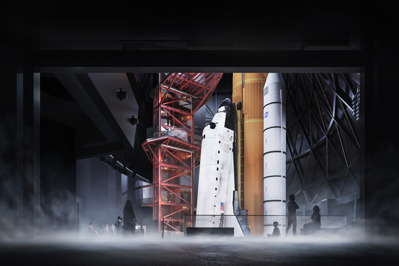 Press kit | 6483-01 - Press release | Brick Visual Celebrates its 10th Anniversary - Brick Visual - Multimedia Design - Samuel Oschin Air &amp; Space Center, client: ZGF Architects  - Photo credit: Image created by Brick Visual