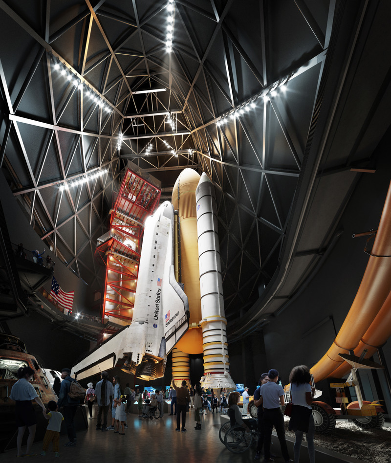 Press kit | 6483-01 - Press release | Brick Visual Celebrates its 10th Anniversary - Brick Visual - Multimedia Design - Samuel Oschin Air &amp; Space Center, client: ZGF Architects  - Photo credit: Image created by Brick Visual