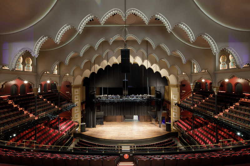 Press kit | 6501-01 - Press release | GBCA's Winning Streak: Architectural Firm Gains Industry Recognition for Revitalizing Massey Hall - GBCA - Goldsmith Borgal & Company Ltd. Architects - Commercial Architecture - Restored plaster ceiling retaining the Hall's Moorish interiors  - Photo credit: By Salina Kassam