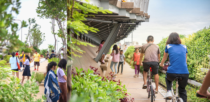 Dossier de presse | 5298-02 - Communiqué de presse | Chao Phraya Sky Park - Kotchakorn Voraakhom - Architecture de paysage - <p>Connecting people with various moods of speeds and activities.</p><p><br></p><p>The project is a big step forward in collaboration and reimagination, solving the city's most pressing issues in a low-carbon context, increasing green space, and walkability, reducing emissions and pollution, or enhancing public health and enhance climate resilience city. </p> - Crédit photo : LANDPROCESS / Panoramic Studio