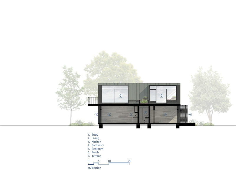 Press kit | 5795-03 - Press release | ANX Foregrounds Community Health and Wellness at Sage Gardens - ANX / Aaron Neubert Architects - Residential Architecture - Residential Units - Section - Photo credit: ANX / Aaron Neubert Architects