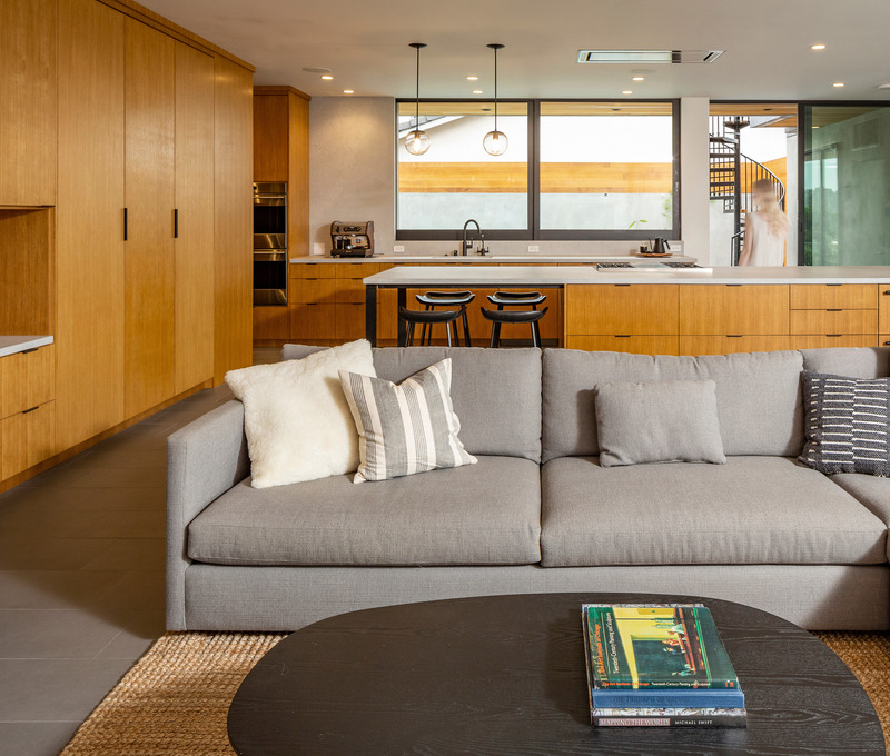 Press kit | 5795-02 - Press release | ANX’s Wrap Recess House Maximizes Outdoor Living - ANX / Aaron Neubert Architects - Residential Architecture - Living Room<br style=""> - Photo credit: Brian Thomas Jones
