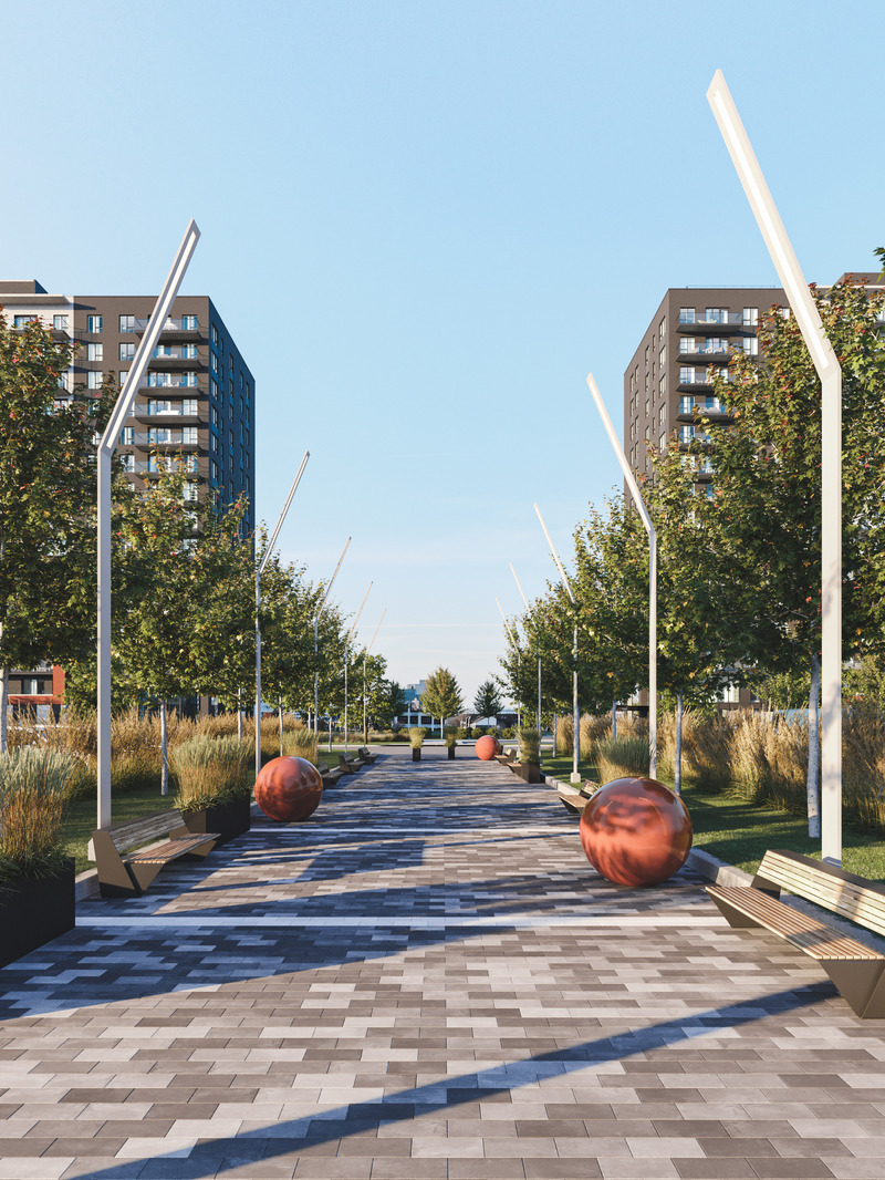Press kit | 2056-11 - Press release | New Real Estate Project In The Heart Of The Centropolis Complex In Laval: A Unique Concept For A Colourful And Dynamic Community! - Cominar, Cogir Real Estate and Divco - Real Estate - Photo credit: Mostra Centropolis