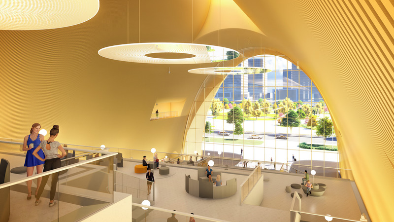 Press kit | 5204-01 - Press release | Hengqin Culture & Art Complex: A Beacon of Growth and a Bastion of Arts and Culture - Yunchao Xu/Atelier Apeiron - Institutional Architecture -  The library 05  - Photo credit: Yunchao Xu