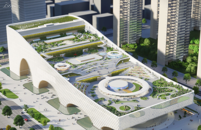 Press kit | 5204-01 - Press release | Hengqin Culture & Art Complex: A Beacon of Growth and a Bastion of Arts and Culture - Yunchao Xu/Atelier Apeiron - Institutional Architecture -  Ariel view during daytime  - Photo credit: Yunchao Xu