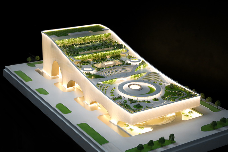 Press kit | 5204-01 - Press release | Hengqin Culture & Art Complex: A Beacon of Growth and a Bastion of Arts and Culture - Yunchao Xu/Atelier Apeiron - Institutional Architecture -  The model 02  - Photo credit: Yunchao Xu