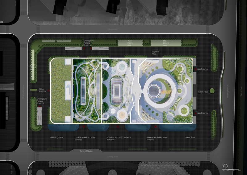 Press kit | 5204-01 - Press release | Hengqin Culture & Art Complex: A Beacon of Growth and a Bastion of Arts and Culture - Yunchao Xu/Atelier Apeiron - Institutional Architecture -  The top view  - Photo credit: Yunchao Xu