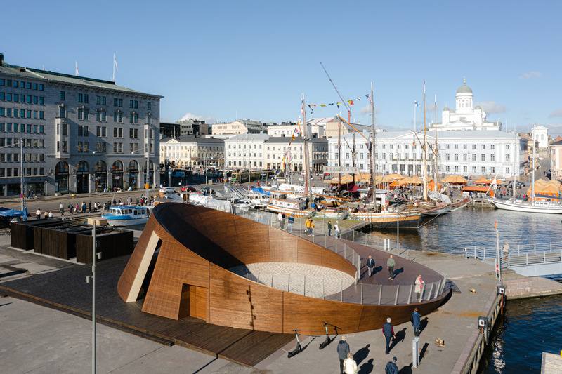 Press kit | 4064-01 - Press release | The Helsinki Biennial Pavilion Wins the Architecture MasterPrize 2022 - Verstas Architects - Urban Design - The Helsinki Biennial Pavilion, view from south - Photo credit: Pyry Kantonen