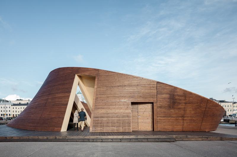 Press kit | 4064-01 - Press release | The Helsinki Biennial Pavilion Wins the Architecture MasterPrize 2022 - Verstas Architects - Urban Design - The Helsinki Biennial Pavilion, the south elevation - Photo credit: Tuomas Uusheimo