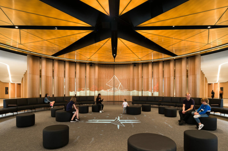 Press kit | 661-72 - Press release | Day Two Winners of WAF 2022 International Architectural Awards Announced - World Architecture Festival (WAF) - Competition - Te Ao Marama South Atrium by fjmtstudio, Jasmax and designTRIBE - Photo credit: fjmtstudio, Jasmax and designTRIBE