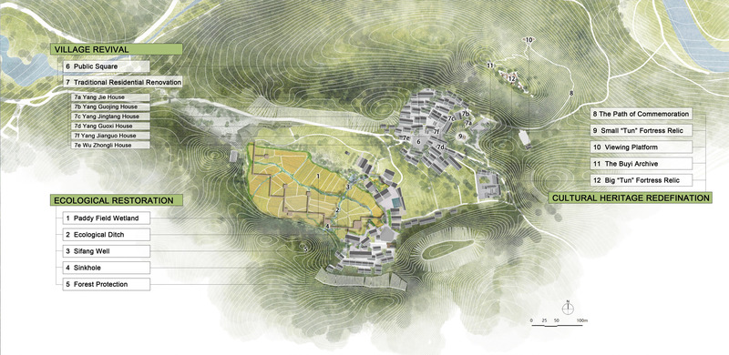 Press kit | 661-73 - Press release | Day Three Winners of WAF 2022 International Architectural Awards Announced - World Architecture Festival (WAF) - Competition - <p>Landscape of the Year</p><p>Site Plan_ Preservation and Rehabilitation of Rural Landscape of Gaodang</p> - Photo credit: Anshun Institute of Architectural Design
