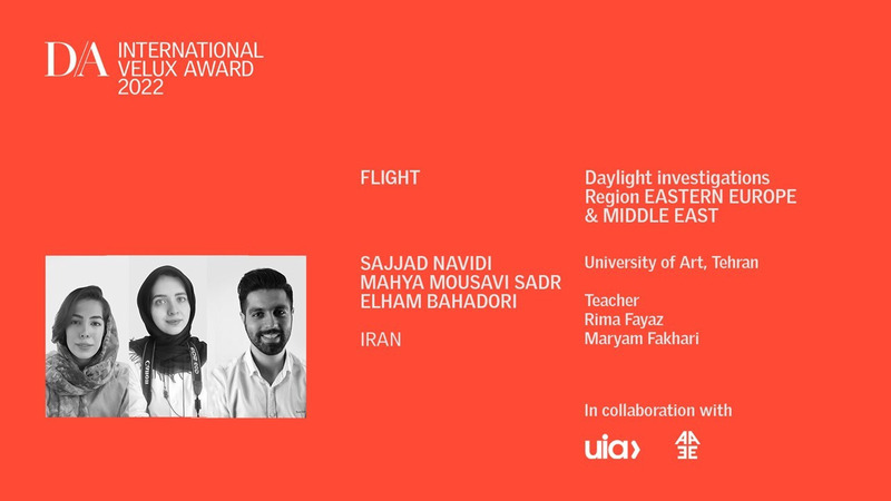 Press kit | 661-73 - Press release | Day Three Winners of WAF 2022 International Architectural Awards Announced - World Architecture Festival (WAF) - Competition - <p>International VELUX Award</p><p>Daylight Investigations</p><p>FLight Info - Iran </p> - Photo credit: Daylight Investigations