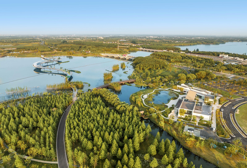 Press kit | 6580-01 - Press release | Suzhou Huanyuandang Ecological Restoration and Shoreline Linkage Project - Tus-Design Group Co.,Ltd - Landscape Architecture - Aerial view-in distance - Photo credit: <p class="">Tus-Design Group Co.,Ltd</p>
