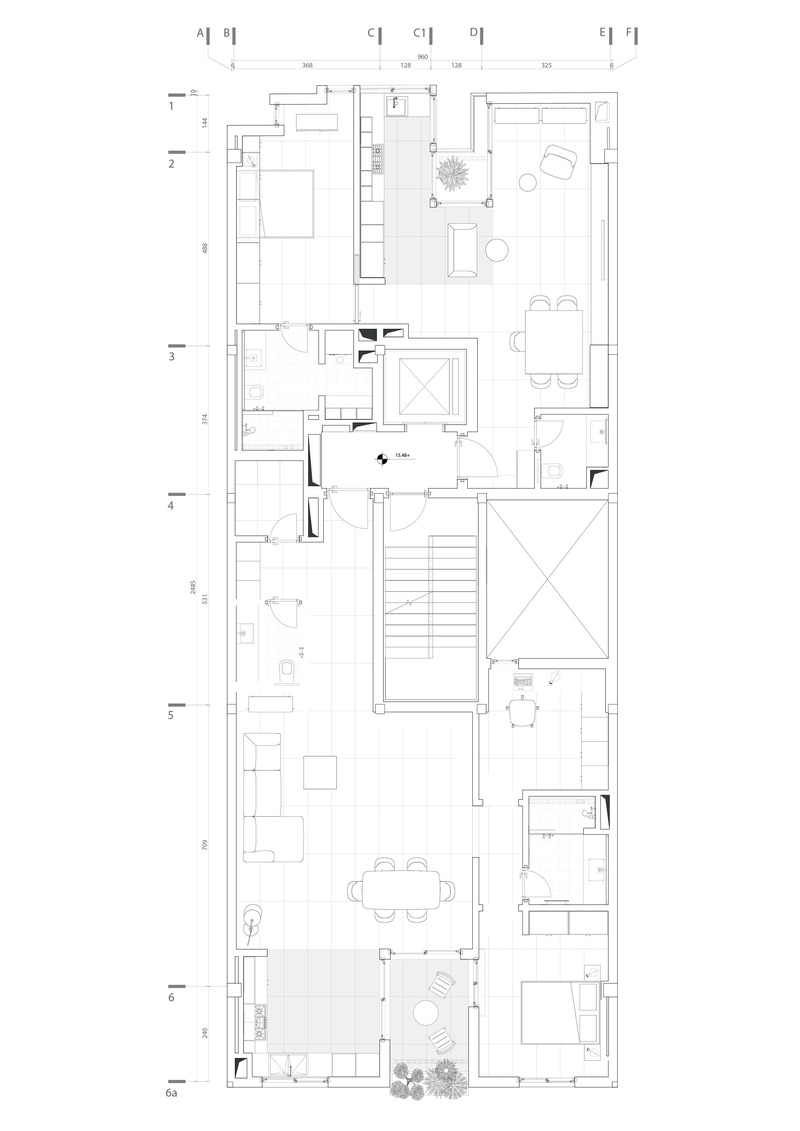 Dossier de presse | 6573-01 - Communiqué de presse | VOID+ - Studio Pousti - Architecture résidentielle -  Fourth floor plan  - Crédit photo : Maryam Pousti