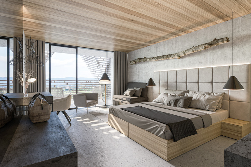 Dossier de presse | 3053-03 - Communiqué de presse | Hotel Natura Extension - ENOTA - Architecture commerciale - Hotel Natura Extension - room - Crédit photo : visualizations: Spacer