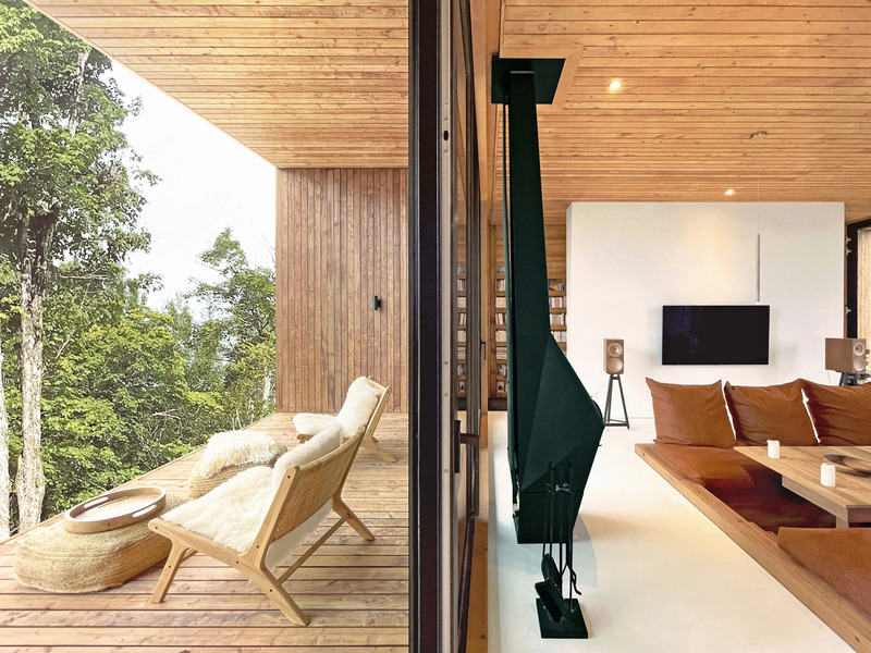 Dossier de presse | 6639-01 - Communiqué de presse | La Cadrée Perchée : En interaction constante avec la nature - L'Empreinte Design Architecture - Architecture résidentielle - Crédit photo : Pier-Olivier Lepage