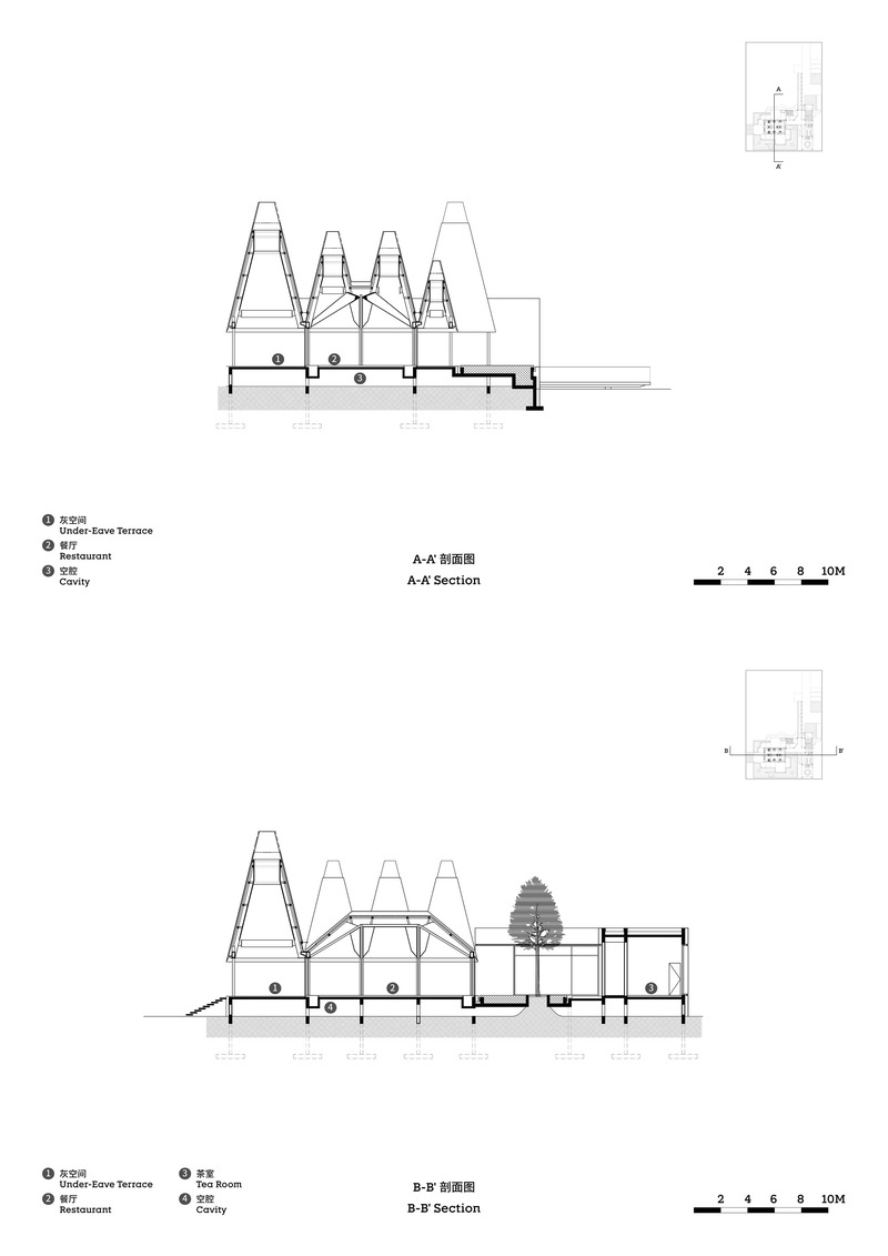 Dossier de presse | 3524-01 - Communiqué de presse | Restaurant of Metasequoia Grove - GOA (Group of Architects) - Architecture commerciale - Sections - Crédit photo : ©GOA