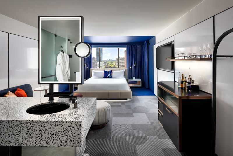 Press kit | 1303-16 - Press release | Sid Lee Architecture Pulls Back the Curtain on the Interior Design of Toronto’s New W Hotel - Sid Lee Architecture - Commercial Interior Design - Guestroom - Photo credit: Brandon Barré