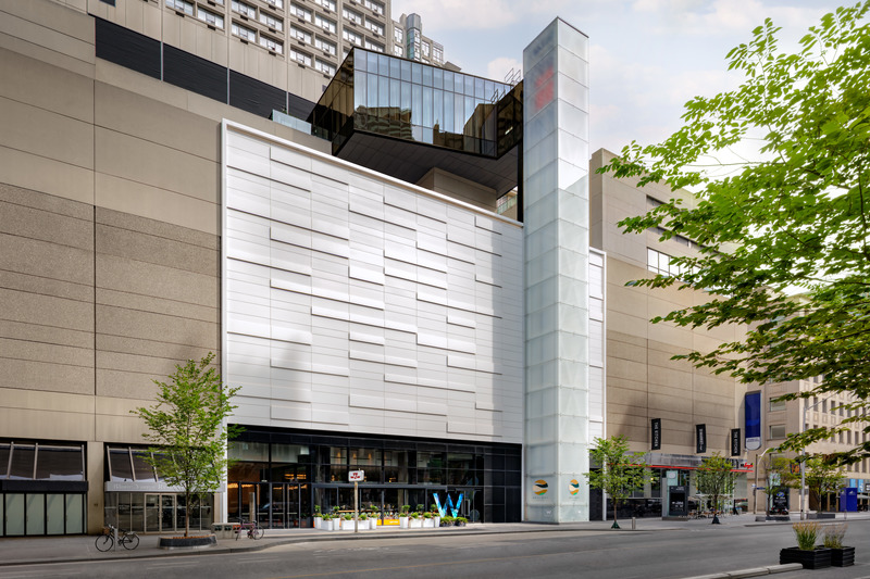 Press kit | 1303-16 - Press release | Sid Lee Architecture Pulls Back the Curtain on the Interior Design of Toronto’s New W Hotel - Sid Lee Architecture - Commercial Interior Design - Facade - Photo credit: Brandon Barré
