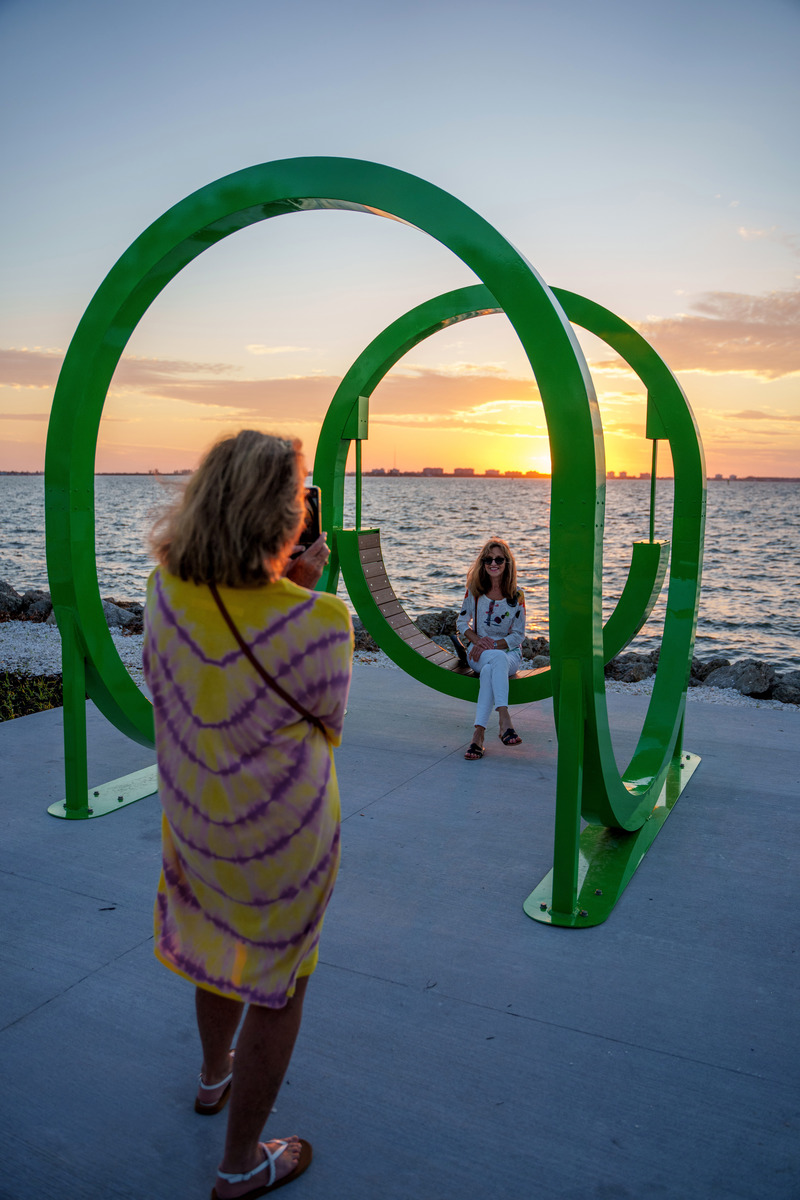 Press kit | 5595-06 - Press release | A Series of Playable Art Installations Activate Revitalized Waterfront Park - The Urban Conga - Art - Photo credit:  Christopher Brickman  