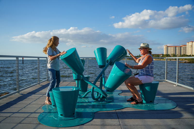 Press kit | 5595-06 - Press release | A Series of Playable Art Installations Activate Revitalized Waterfront Park - The Urban Conga - Art - Photo credit: Christopher Brickman