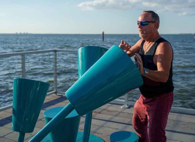 Press kit | 5595-06 - Press release | A Series of Playable Art Installations Activate Revitalized Waterfront Park - The Urban Conga - Art - Photo credit: Christopher Brickman