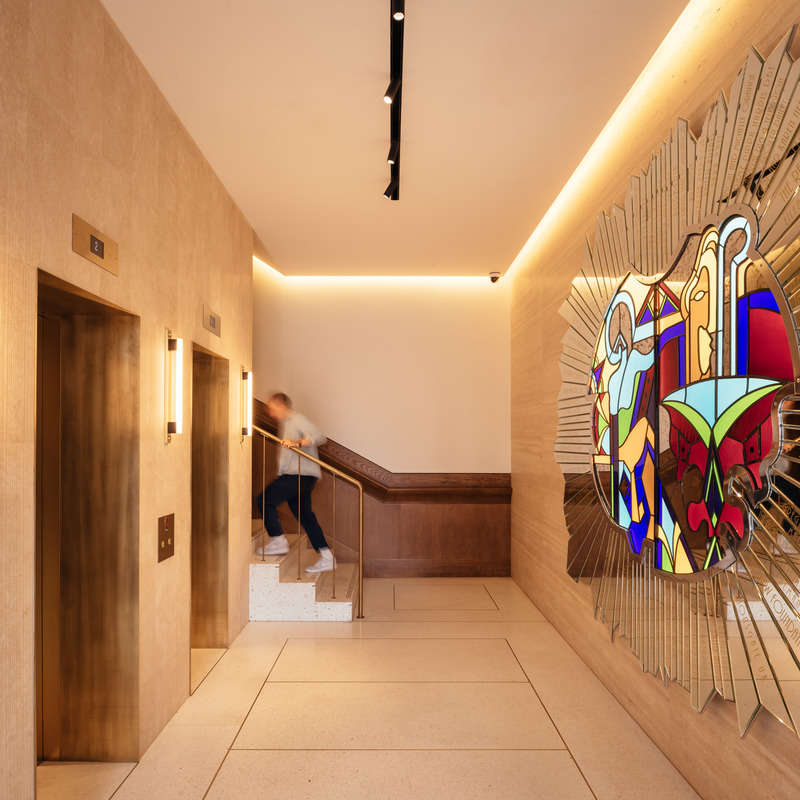 Dossier de presse | 5888-01 - Communiqué de presse | BAFTA Headquarters - Benedetti Architects - Architecture institutionnelle - Entrance/Reception - Crédit photo : Jim Stephenson
