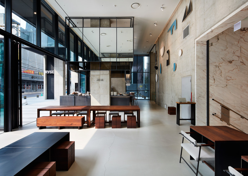 Press kit | 6576-02 - Press release | SCAAA Skillfully Aligns Critical Thinking and Creativity with Commerce - SCAAA - Commercial Architecture - <p class="">RYSE:  Responding to the site's urban conditions, the ground floor plan and facade acknowledges both the commercial nature of the block and the artistic pedestrian scene that surrounds it. </p> - Photo credit: <p class="">Kim YongKwan </p><p class="">@yongkwankim_photo</p>