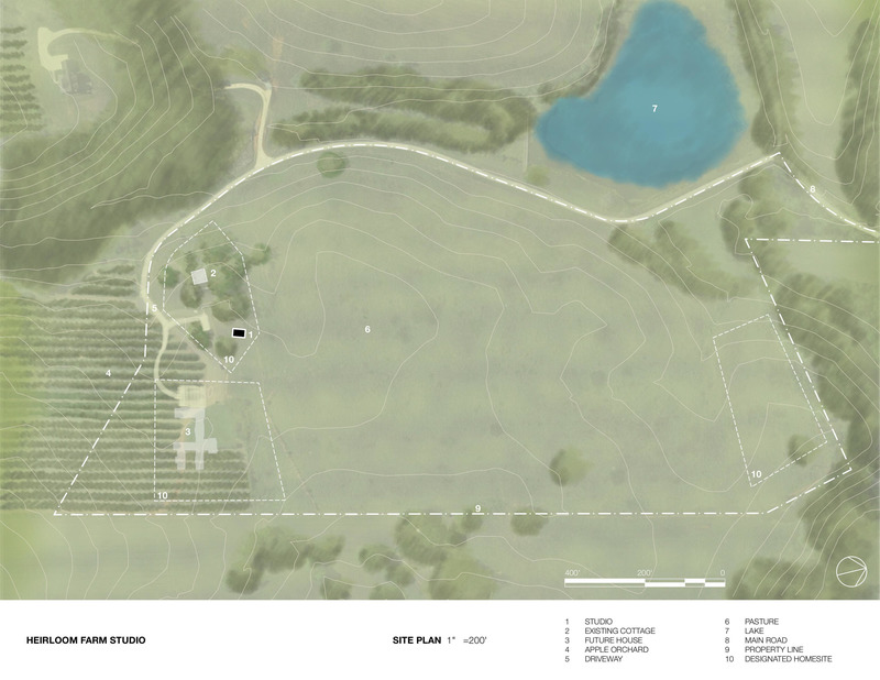 Dossier de presse | 5243-02 - Communiqué de presse | Bushman Dreyfus Architects wins Architecture MasterPrize - Bushman Dreyfus Architects - Architecture résidentielle - Site plan<br> - Crédit photo : Bushman Dreyfus Architects