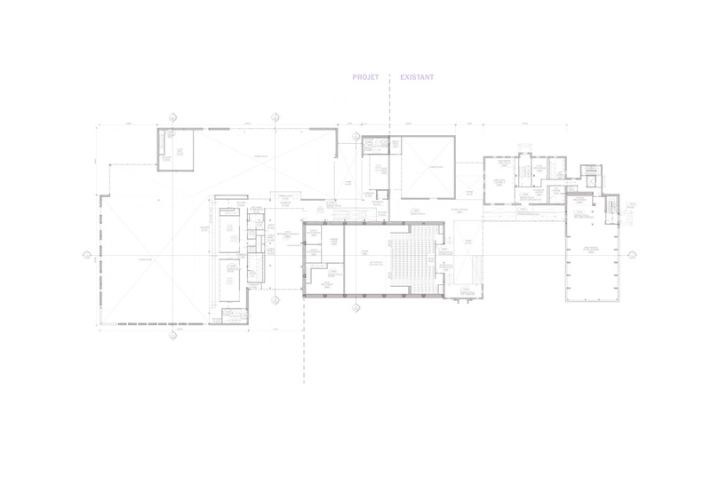 Press kit | 1057-13 - Press release | Rosemont Aquatic Center - Poirier Fontaine Architectes Inc. in collaboration with Riopel + associés architectes and KANVA - Institutional Architecture - Floor plan level 2 - Photo credit: Architecture team