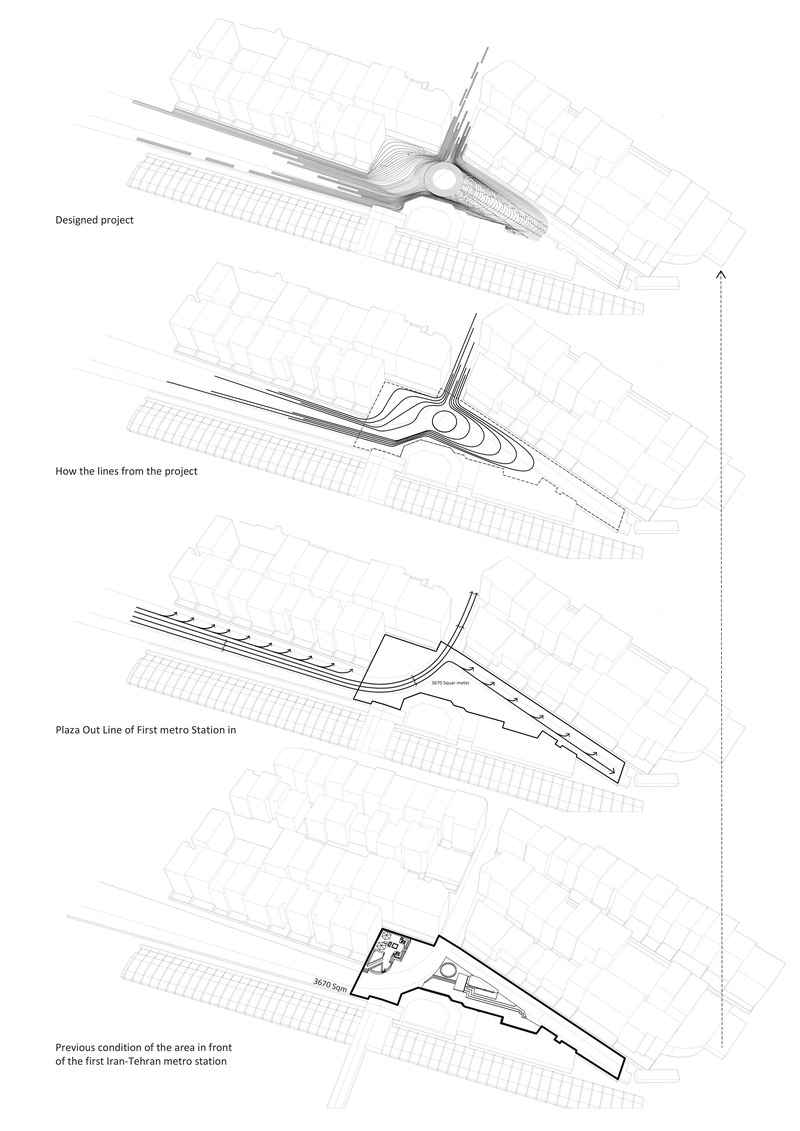 Dossier de presse | 1977-01 - Communiqué de presse | Tehran Entrance Plaza Station - CAAT Studio-Kamboozia Architecture & Design Studio - Design urbain - Design process - Crédit photo : CAATStudio