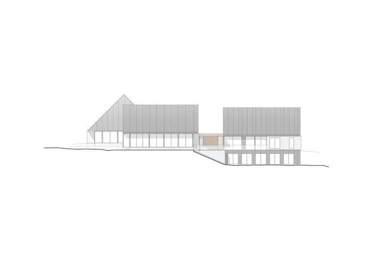 Dossier de presse | 3303-03 - Communiqué de presse | Les Trois Sommets - NÓS - Architecture résidentielle - Élévation sud - Crédit photo : NÓS