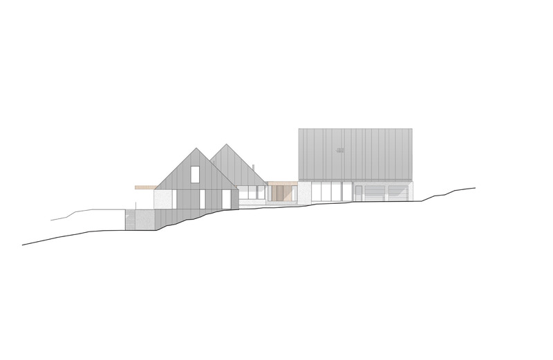 Dossier de presse | 3303-03 - Communiqué de presse | Les Trois Sommets - NÓS - Architecture résidentielle - Élévation est - Crédit photo : NÓS